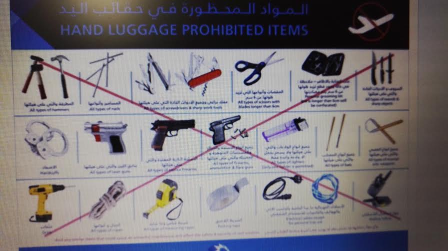 What are some prohibited airline items?